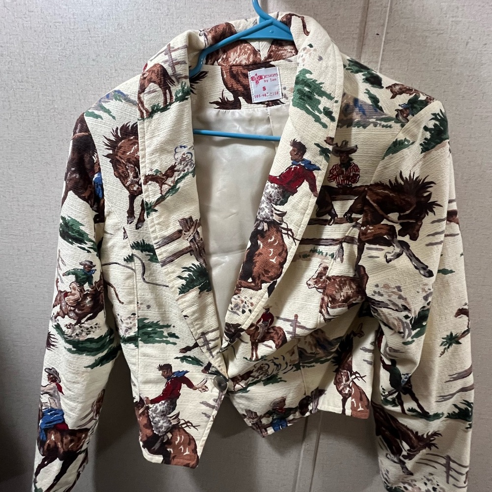 Cowboy Print Women's Blazer